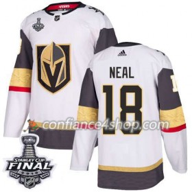 Adidas Maillot de Hockey Vegas Golden Knights James Neal 18 Blanc 2018 Stanley Cup Final Patch Authentic - Homme